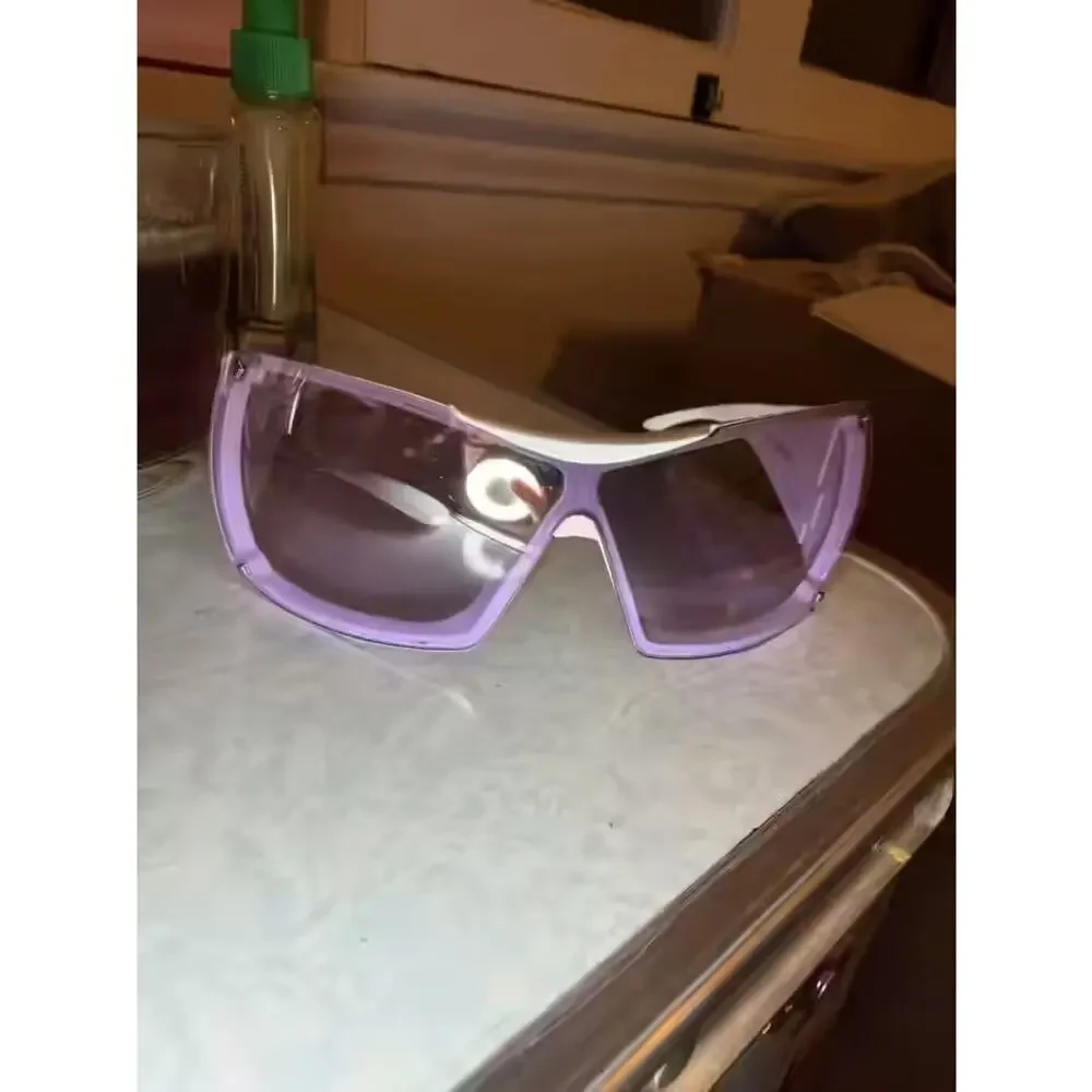 Christian Dior Overshine 2 Y2K Shield Sunglasses White Lilac/pink